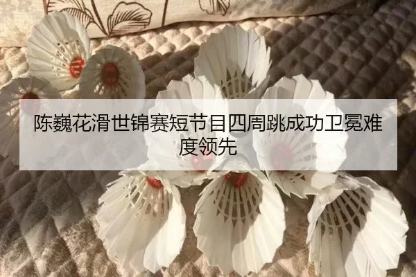 陈巍花滑世锦赛短节目四周跳成功卫冕难度领先